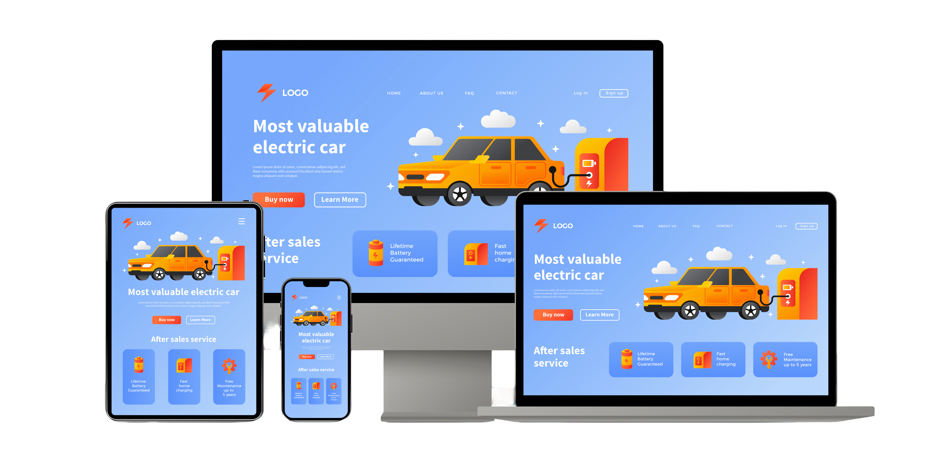 Web development illustration